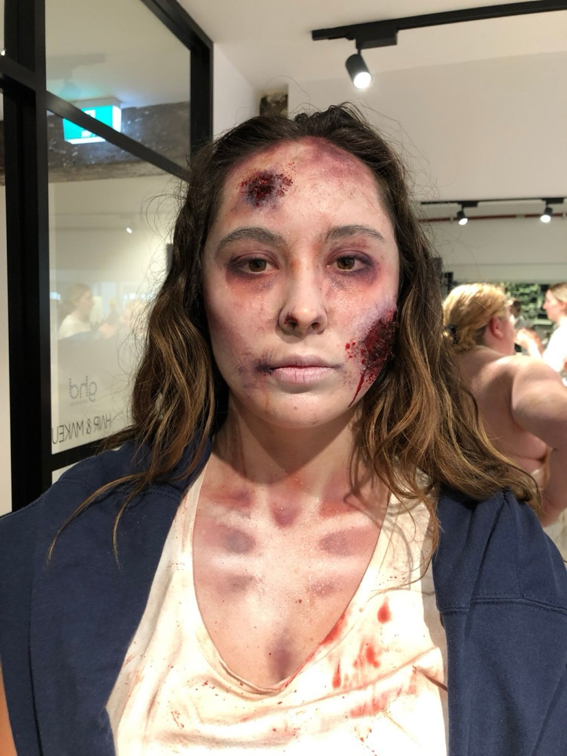Special effects zombie makeup